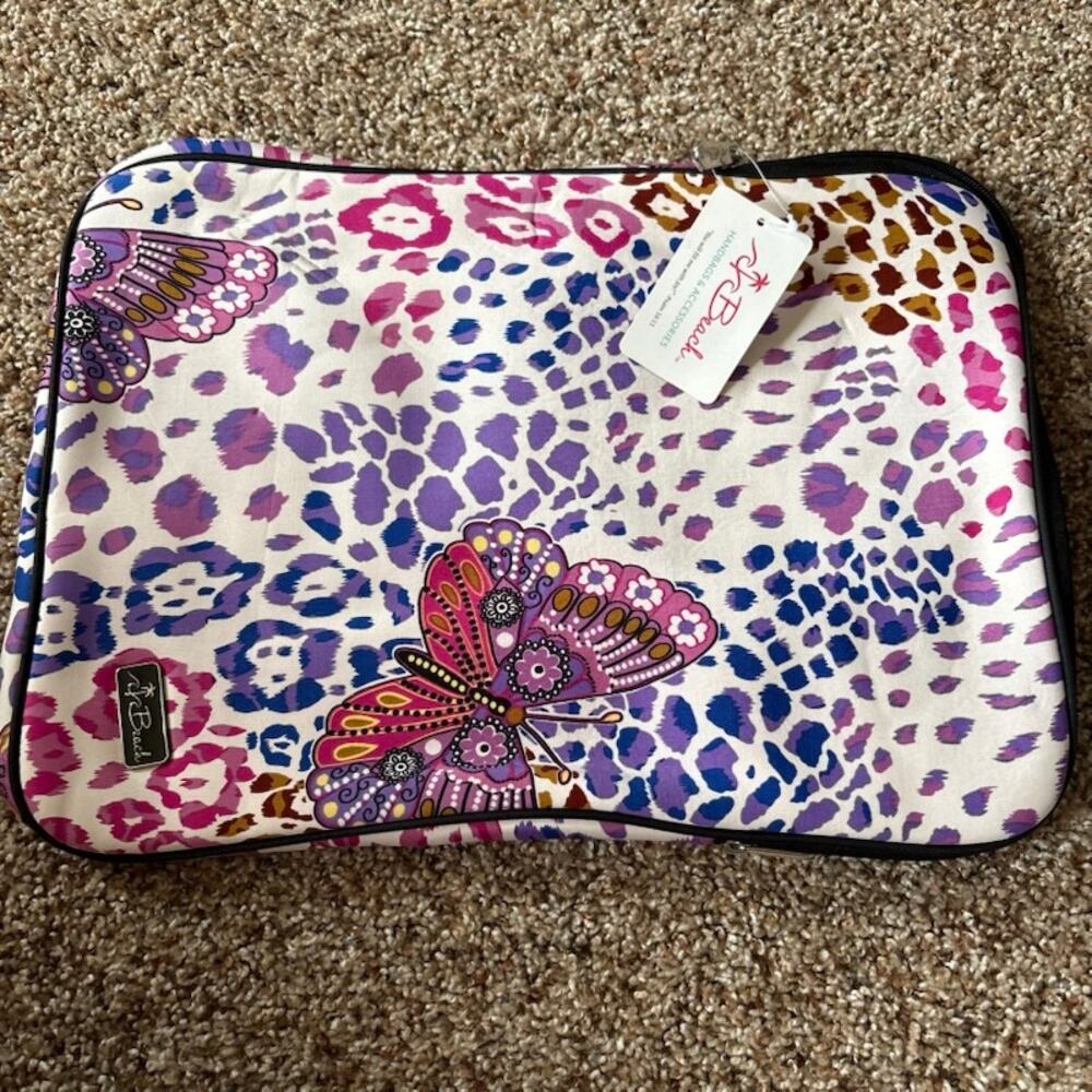 Beach by CLC Water Resistant Laptop Sleeve NWT 17" Diag Butterfly Psalm 16:11